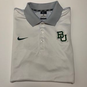 Baylor Bears Nike Dri-Fit Polo SZ-XL White/Gray